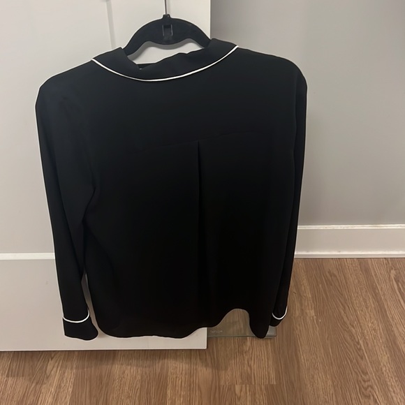 Zara semi-sheer black blouse size M - Picture 3 of 4